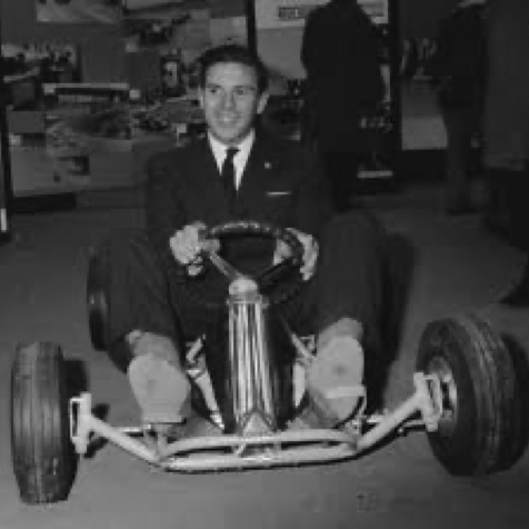 Jim s'amuse au Racing Car Show à Londres en 1963...